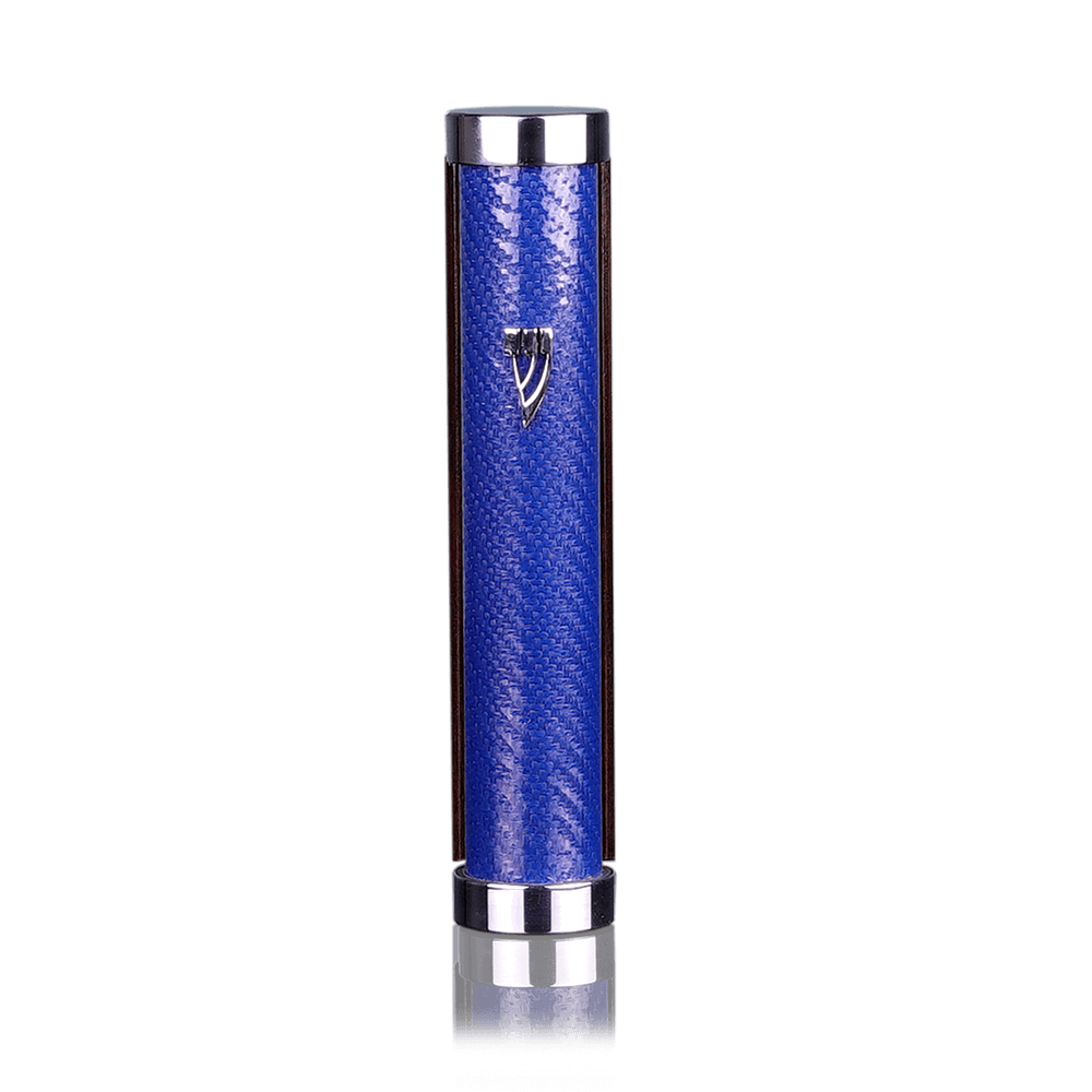 Mezuzah Tzfat Carbon Blue