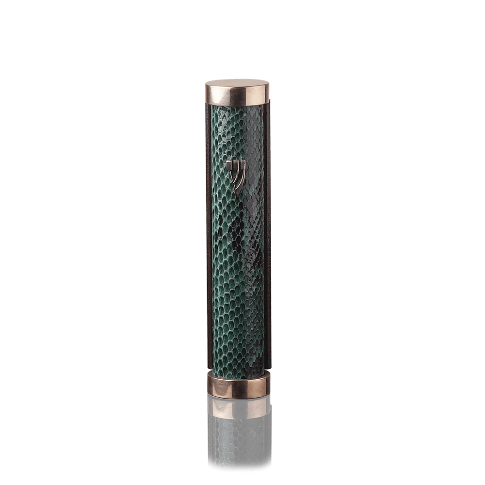Mezuzah Tzfat Python Emerald
