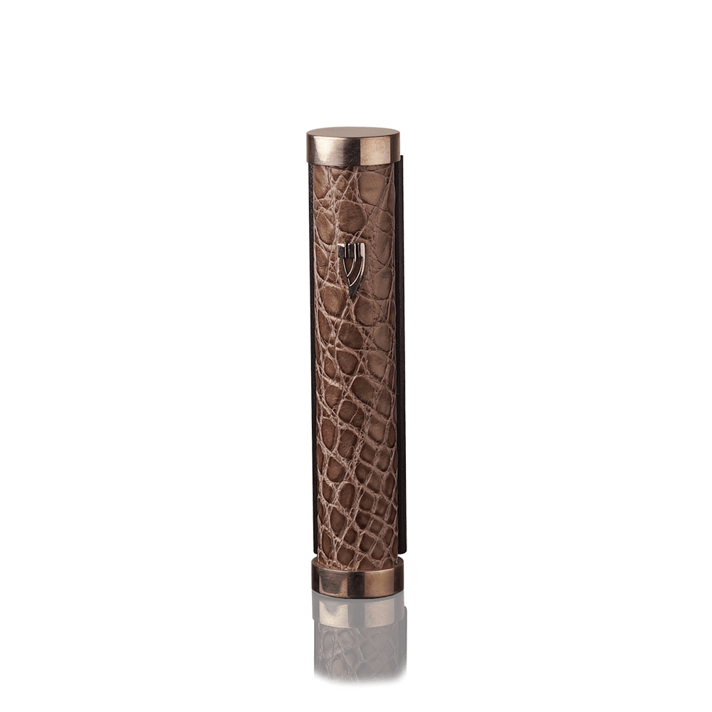 Mezuzah Tzfat Crocodile Gold