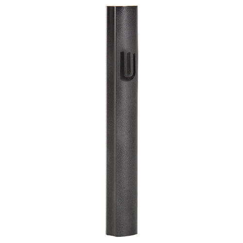 Aluminum mezuzah 15cm black with Shin