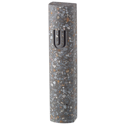 Mezuzah Grey Terrazzo | Debossed Shin