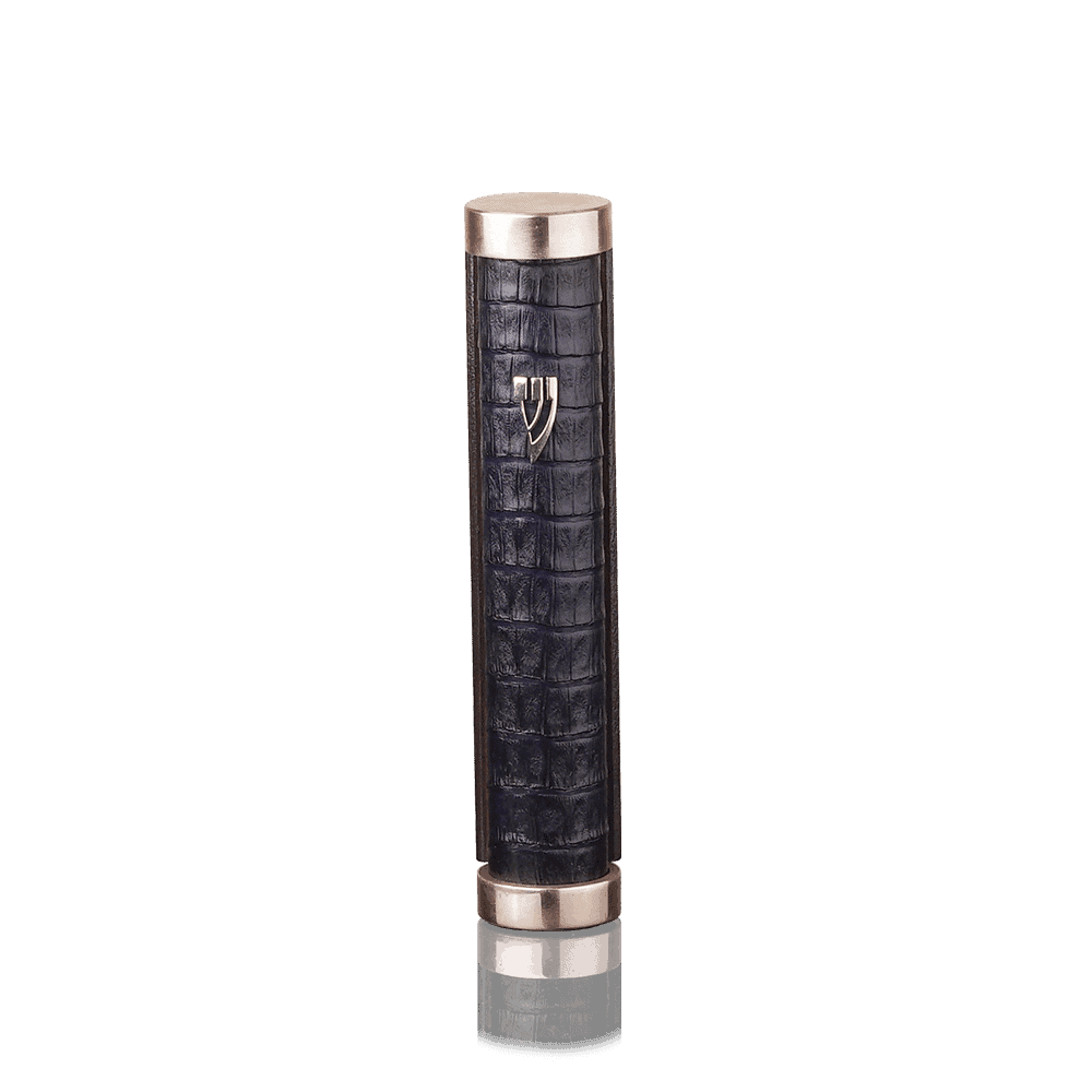 Mezuzah Tzfat Crocodile Matte Black