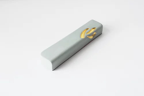 Ceramic Mezuzah with 24K Gold Shin