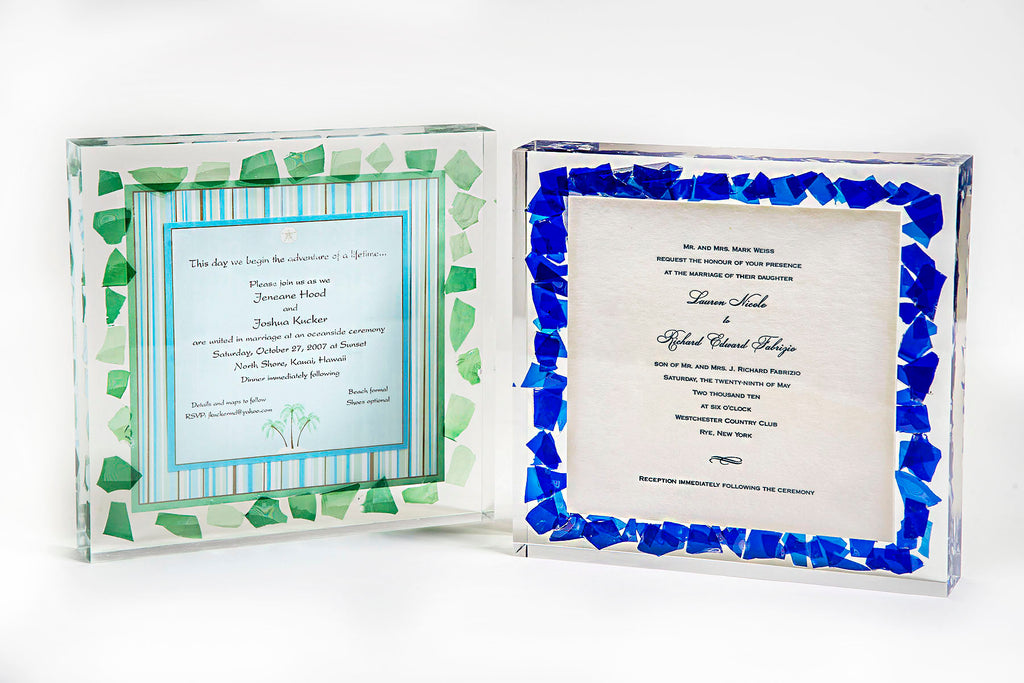 Lucite Wedding Glass Invitation
