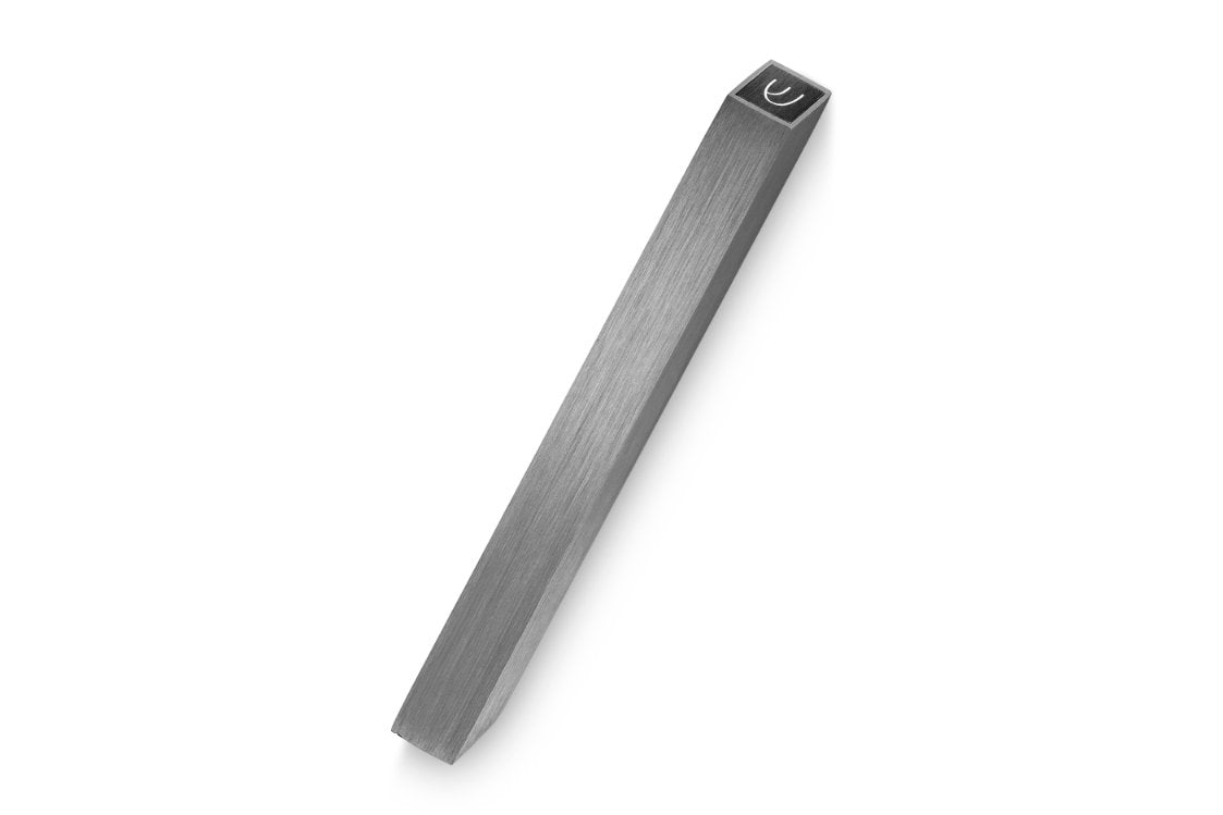 Angle Mezuzah Grey with Black