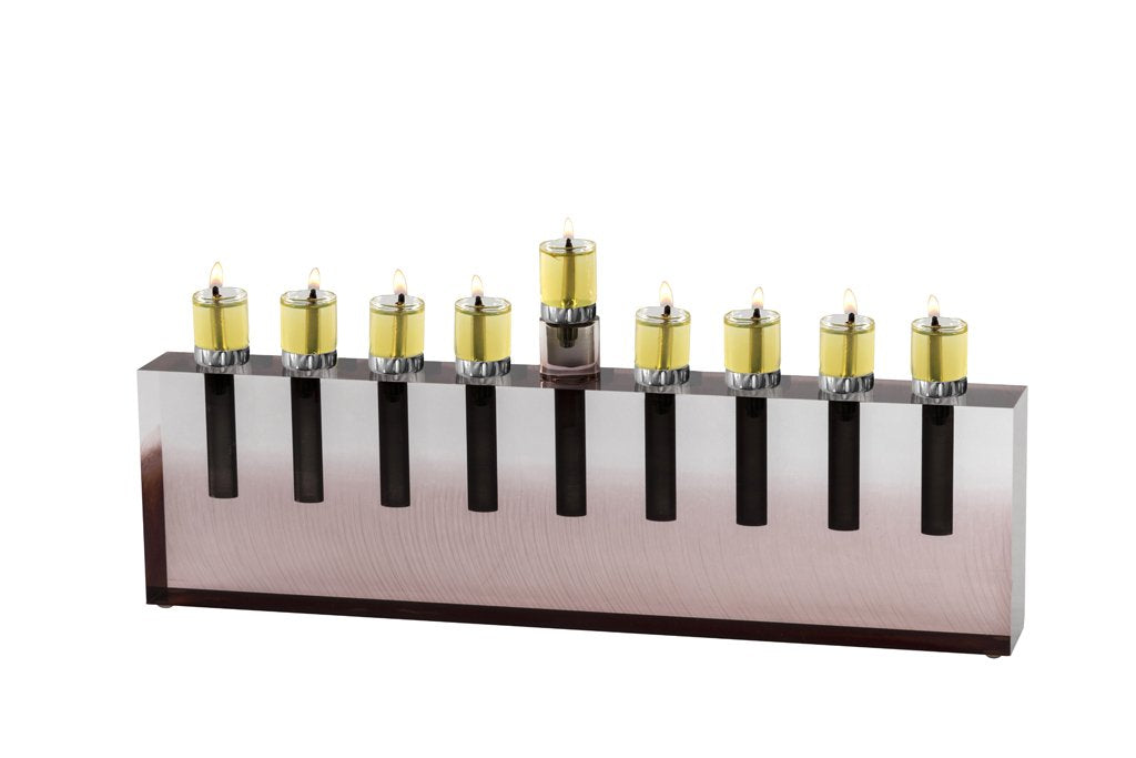 Smoke Acrylic Oil Menorah