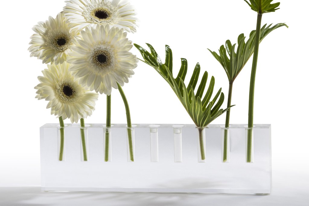 White Acrylic Oil Menorah