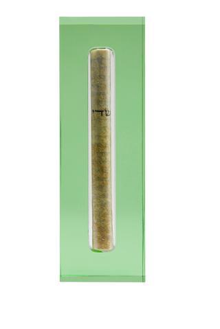 The Lucite Mezuzah Medium Olive