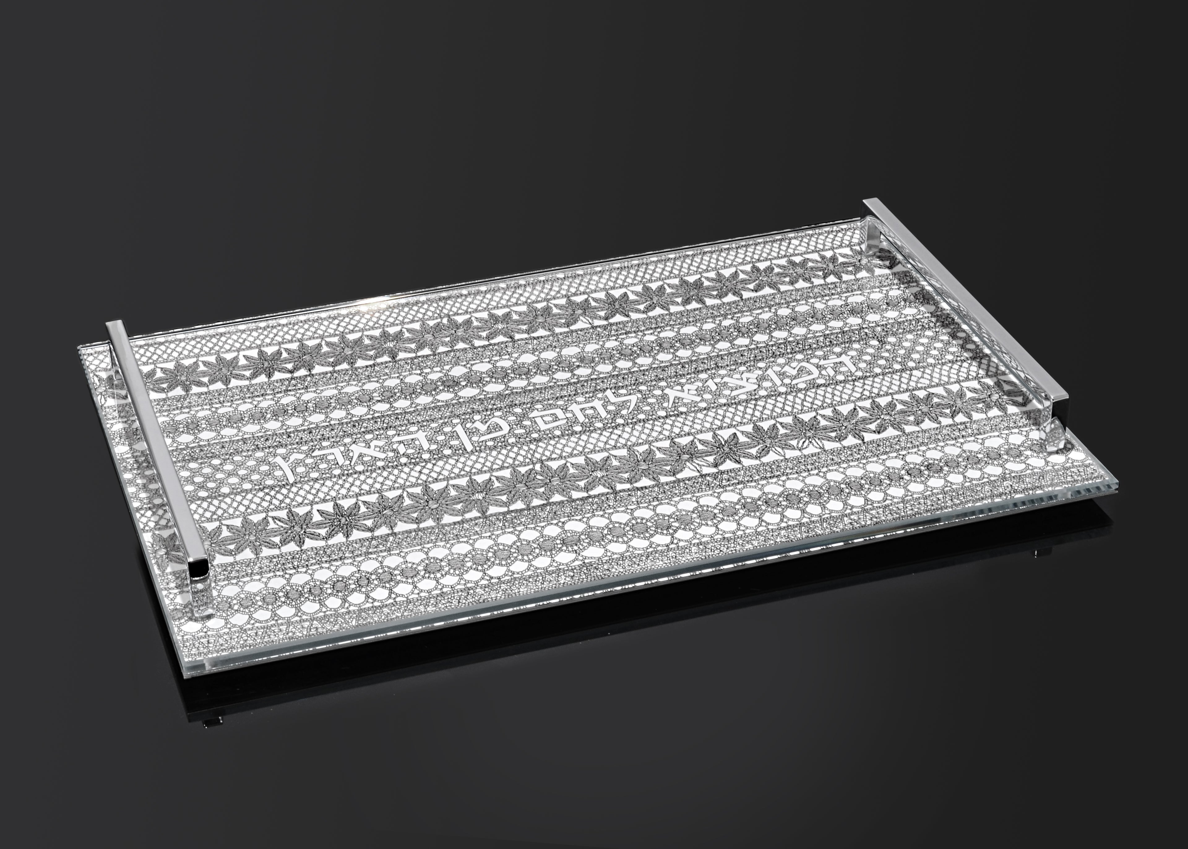 Ribbon Lace Serving Challah Board | White