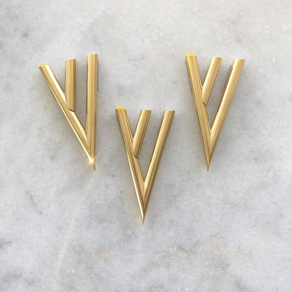 Architecture Gold Shin Mezuzah