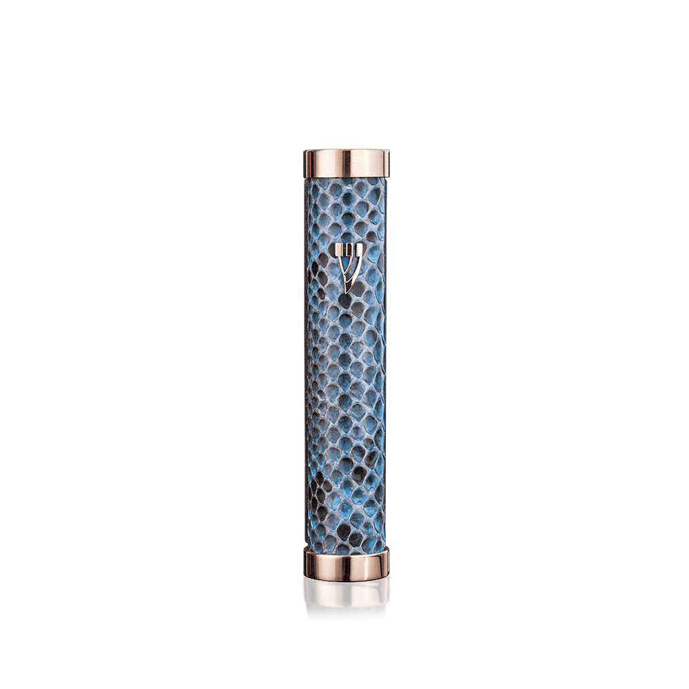 Mezuzah Tzfat Python Blue