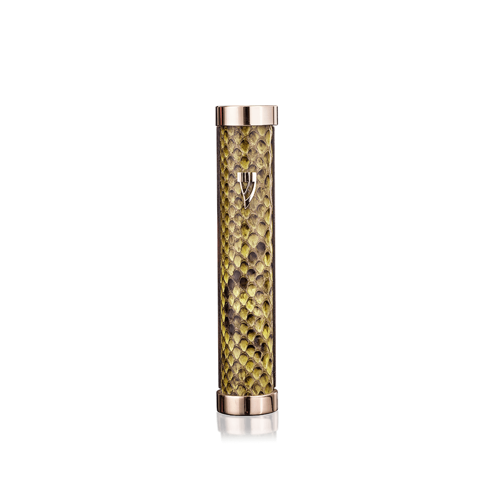 Mezuzah Tzfat Python Yellow