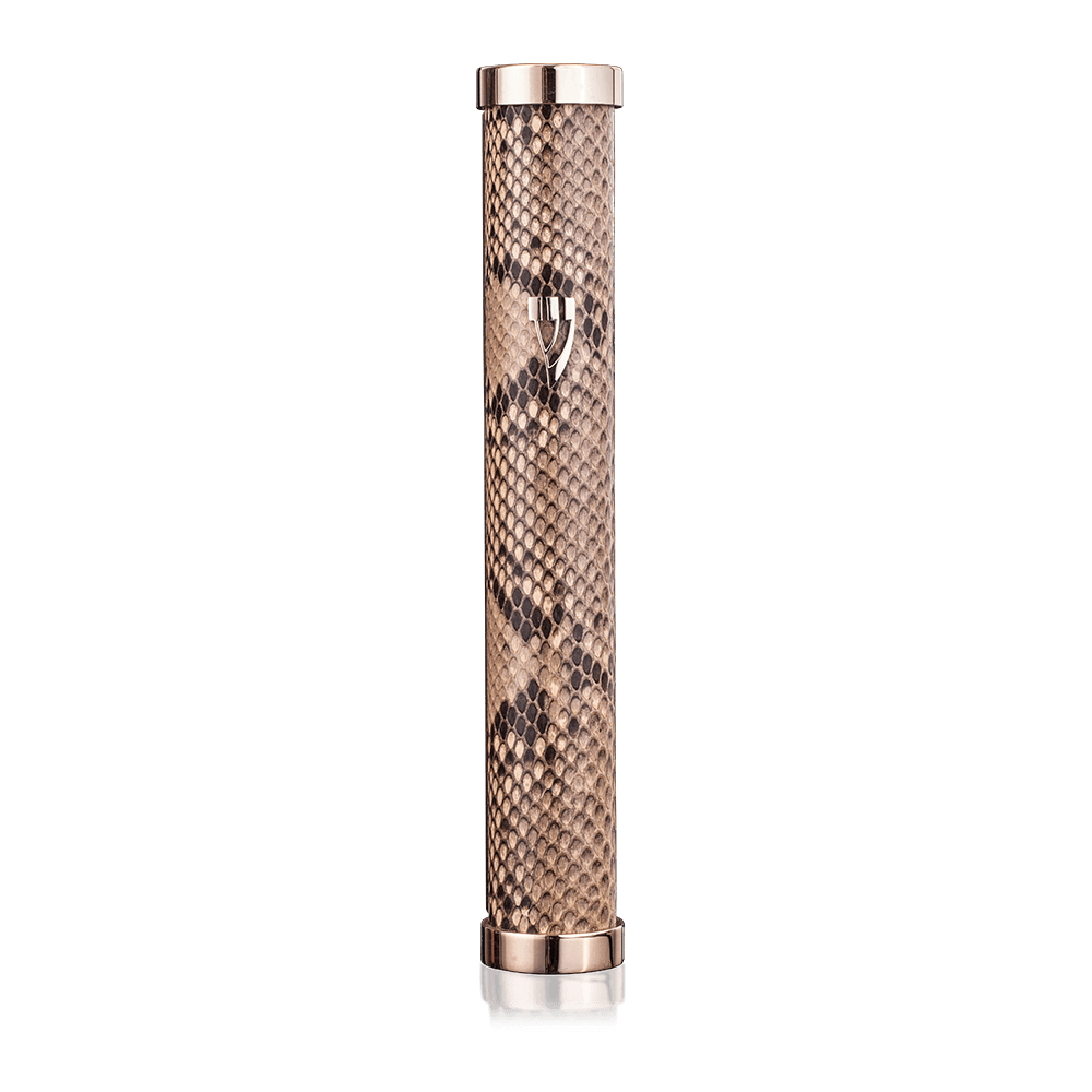 Mezuzah Jerusalem Python Brown