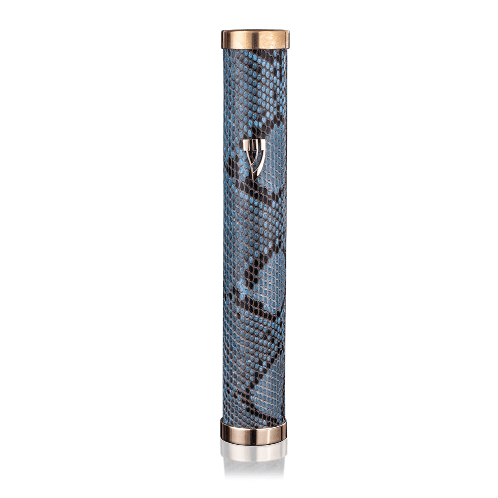 Mezuzah Jerusalem Python Blue