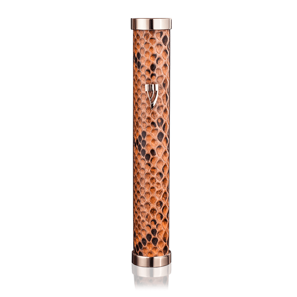 Mezuzah Jerusalem Python Orange