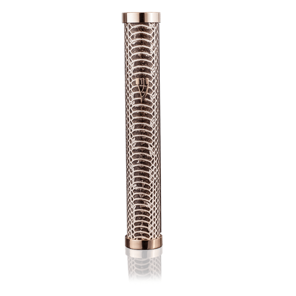 Mezuzah Jerusalem Python Light Brown