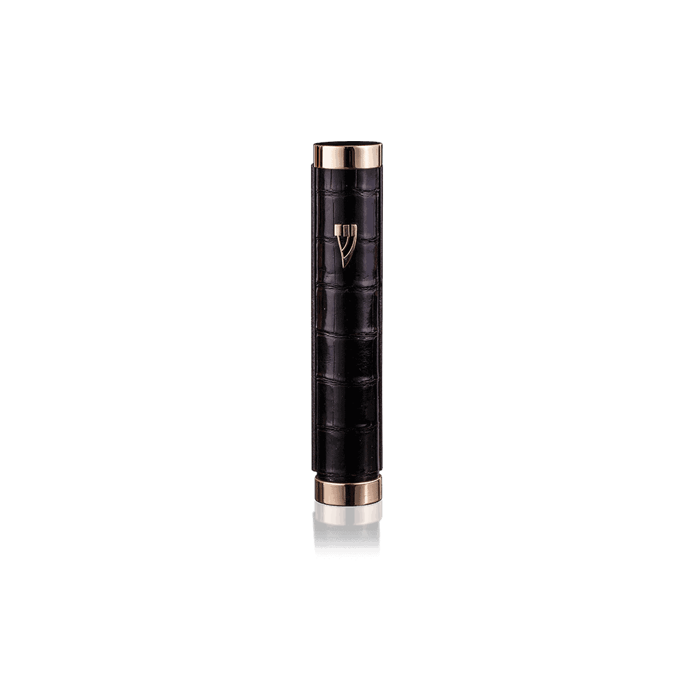 Mezuzah Tzfat Crocodile Black