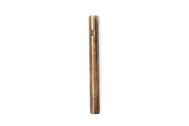 Tubular Mezuzah | Antique Brass