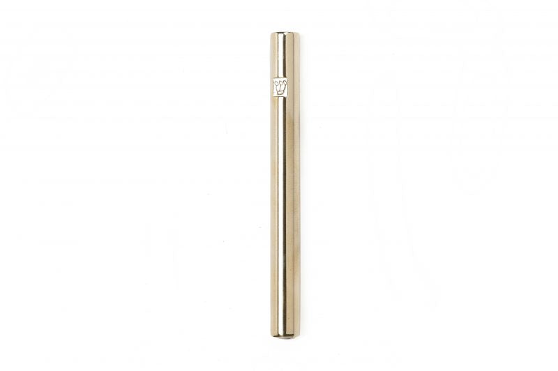 Tubular Mezuzah | Shiny Brass