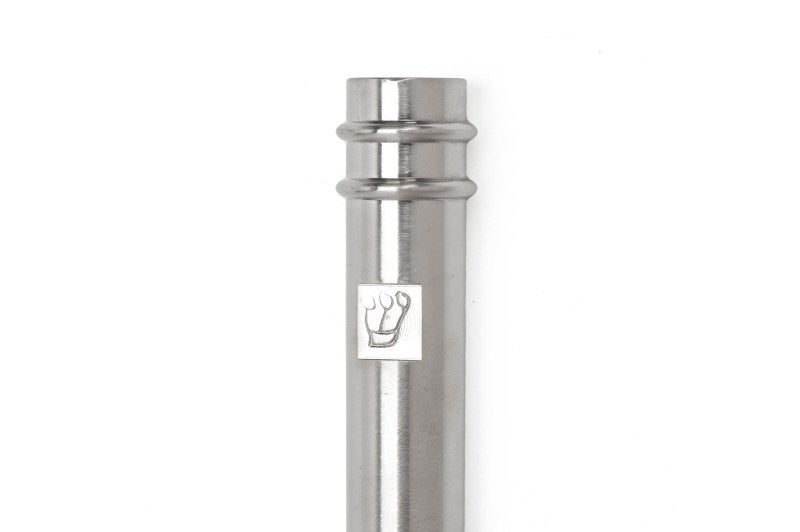 Tubular Mezuzah With Rings | Shiny Nickel