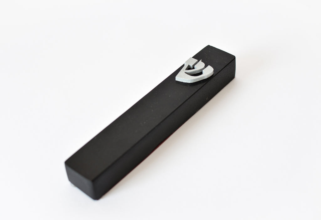 Jet Black Mezuzah
