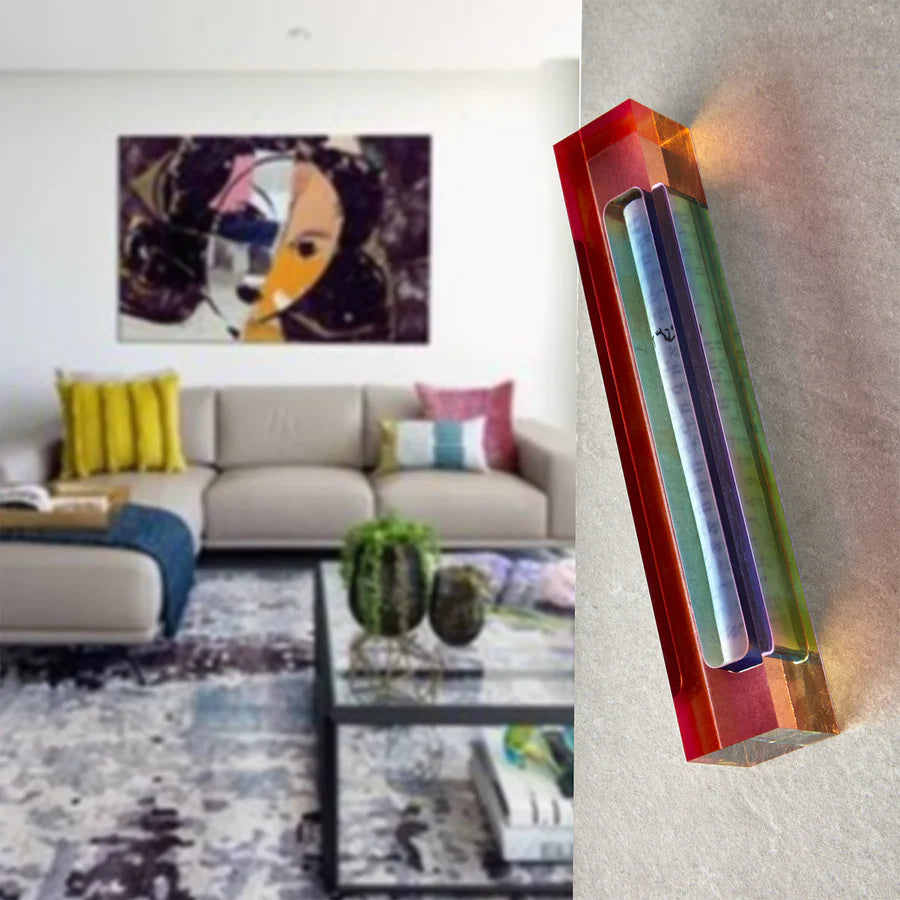 The Lucite Mezuzah Large Multicolor