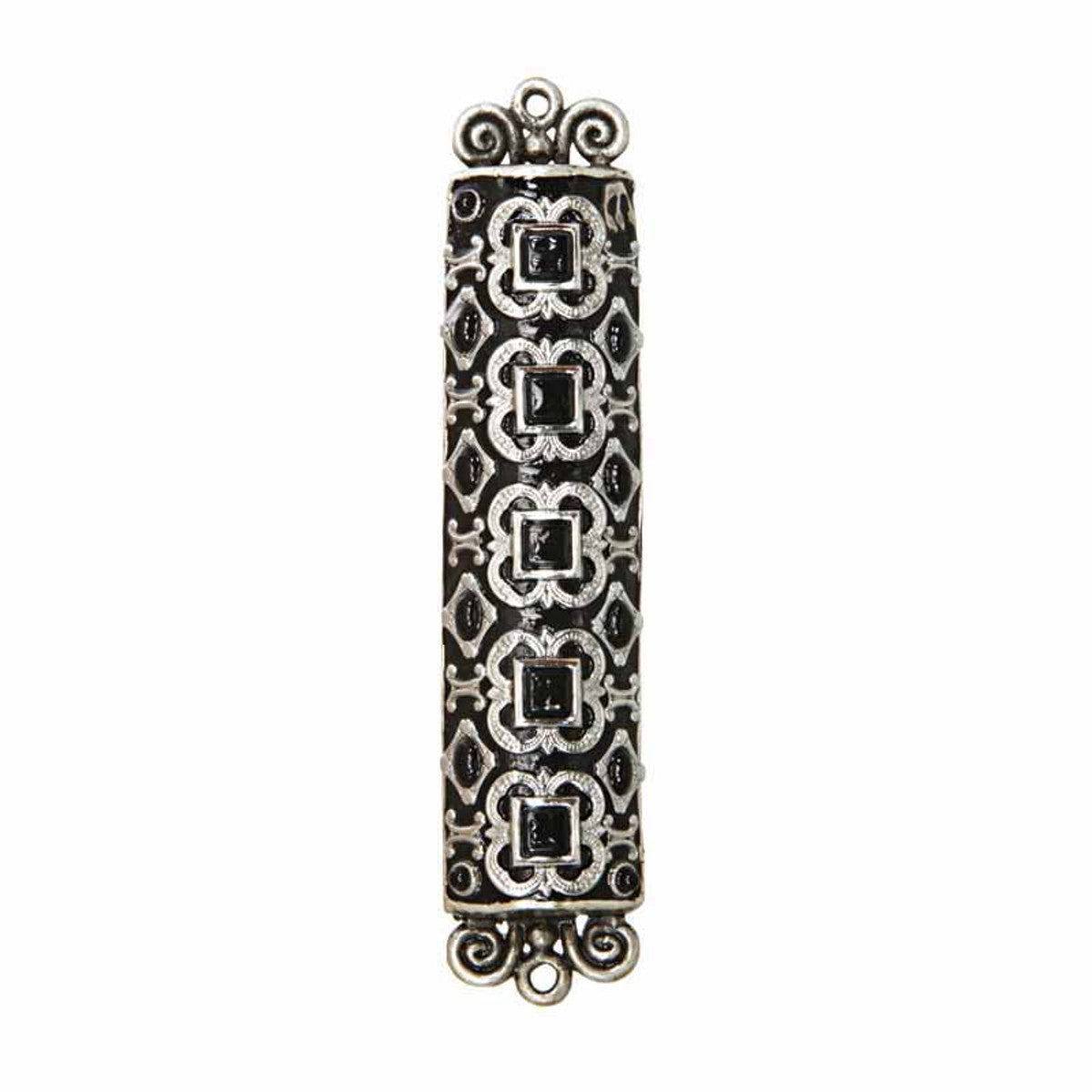 Mezuzah in Black and Silver