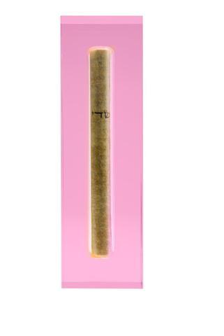 The Lucite Mezuzah Medium Pink