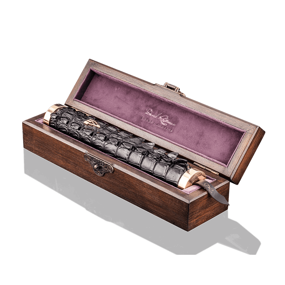 Mezuzah «Jerusalem» Crocodile Spine