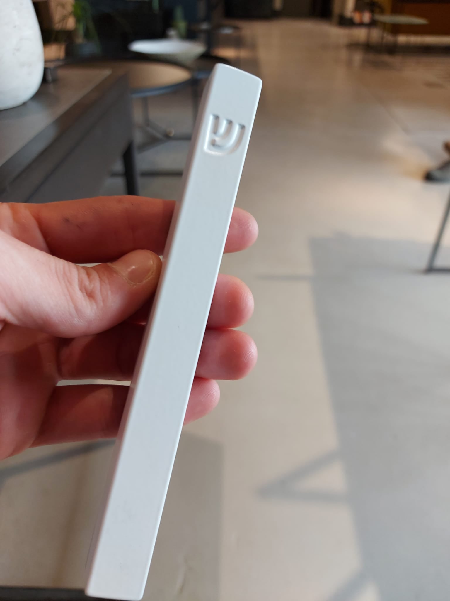 aluminum aircraft mezuzah white