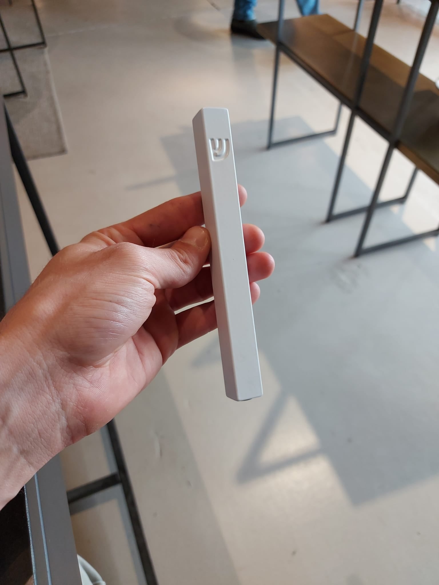 aluminum aircraft mezuzah white