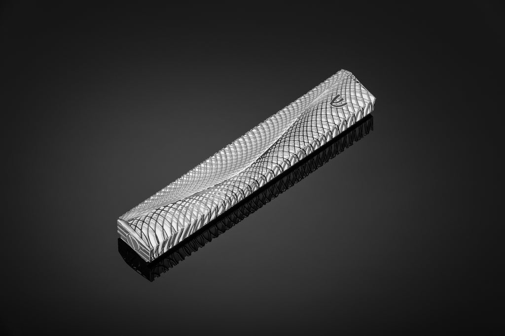 Silver Ripple Mezuzah