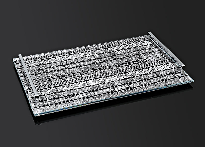 Ribbon Lace Serving Challah Board | Black