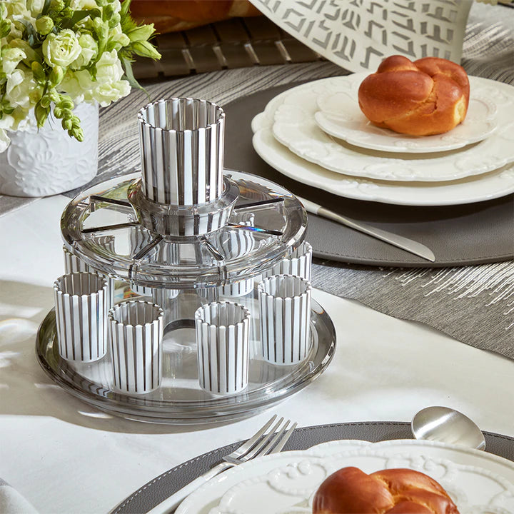 Kiddush Wine Fountain Set | Smoke White
