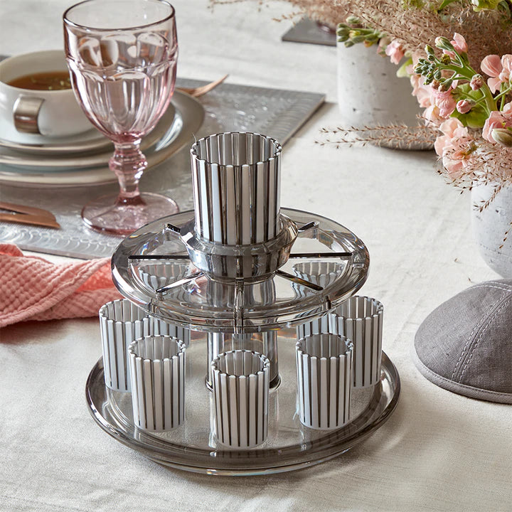 Kiddush Wine Fountain Set | Smoke White