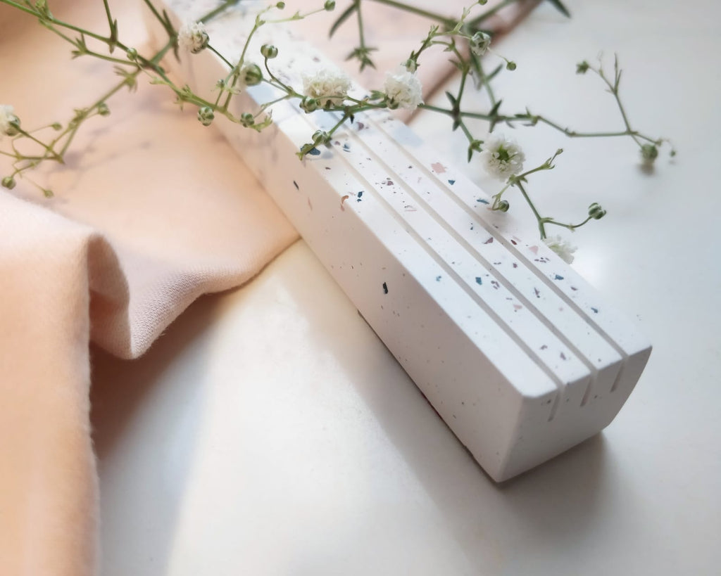 Textured Natural | White Colorful Terrazzo