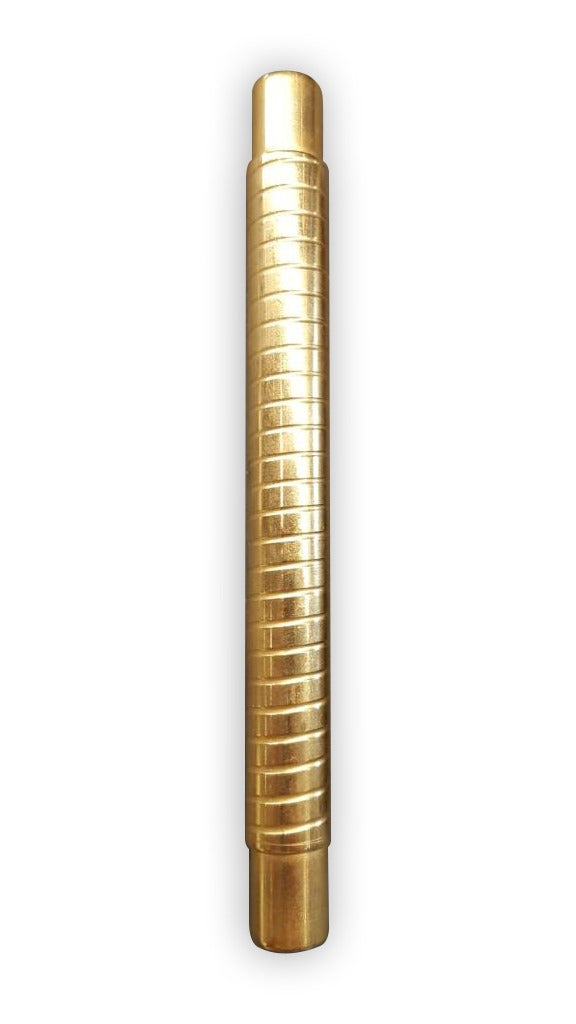 Swirl Mezuzah Shiny Brass