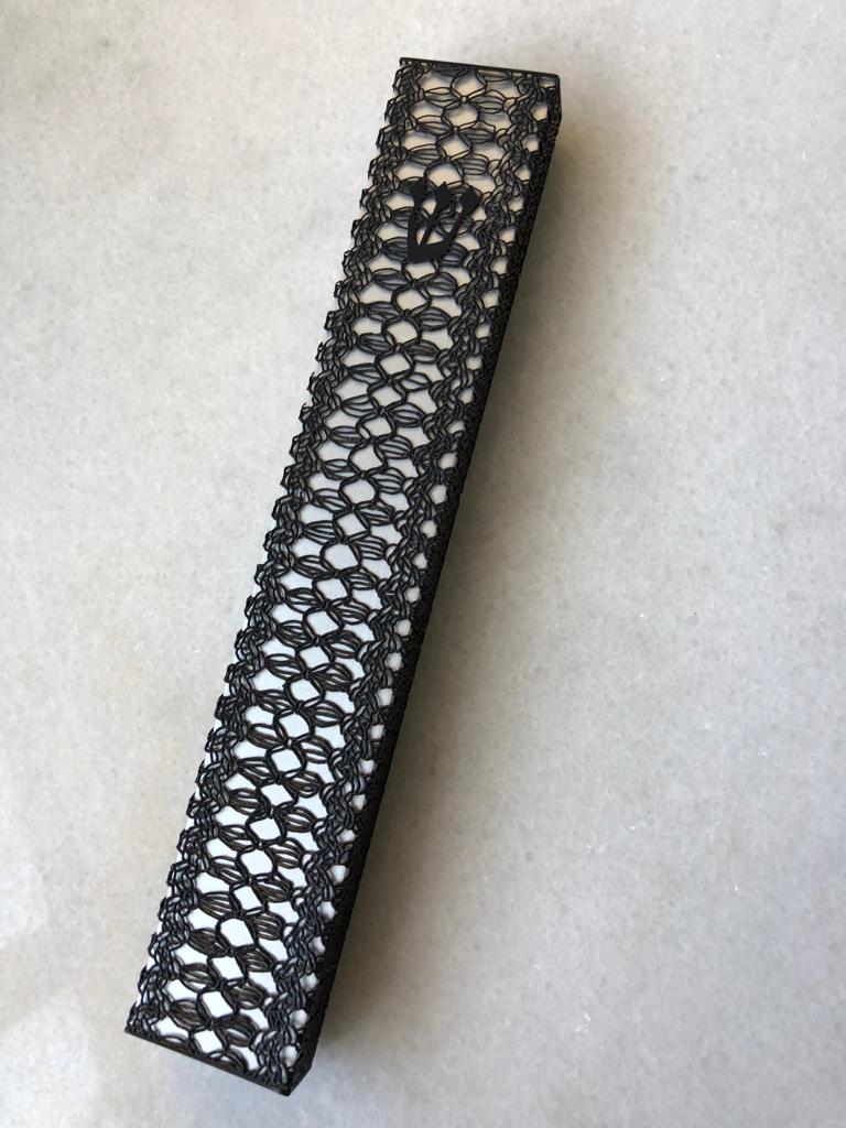 Black Lace Mezuzah