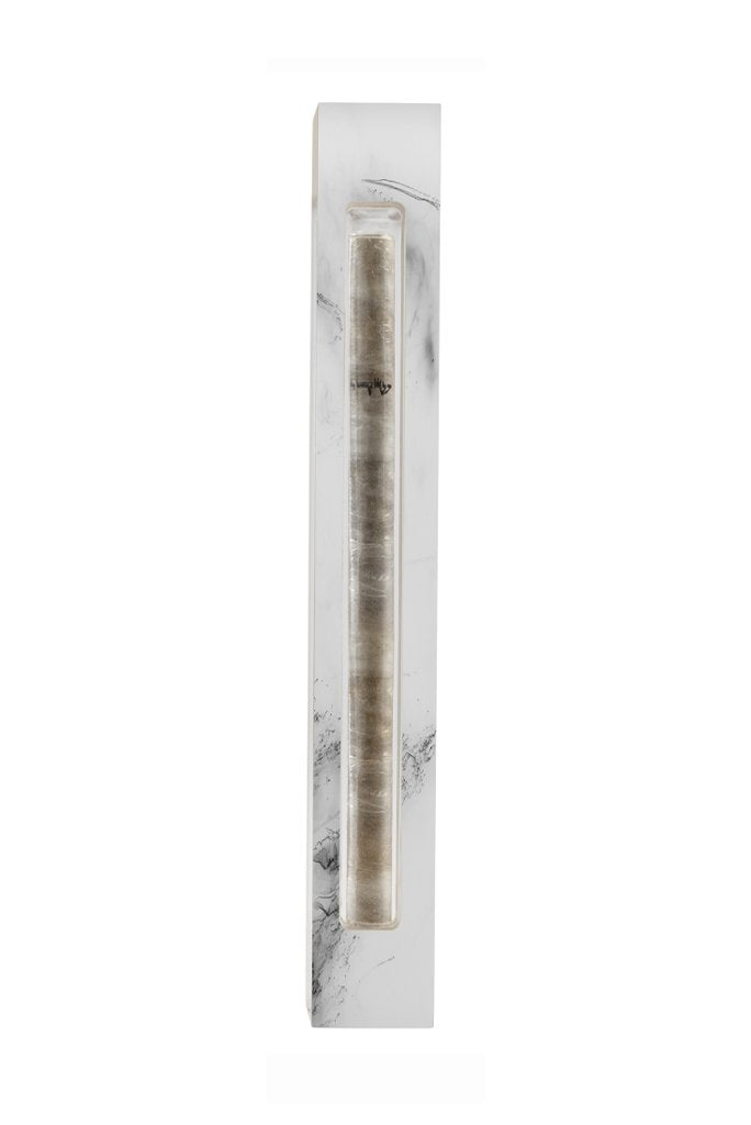 The Lucite Mezuzah X-Large Calacatta Marble