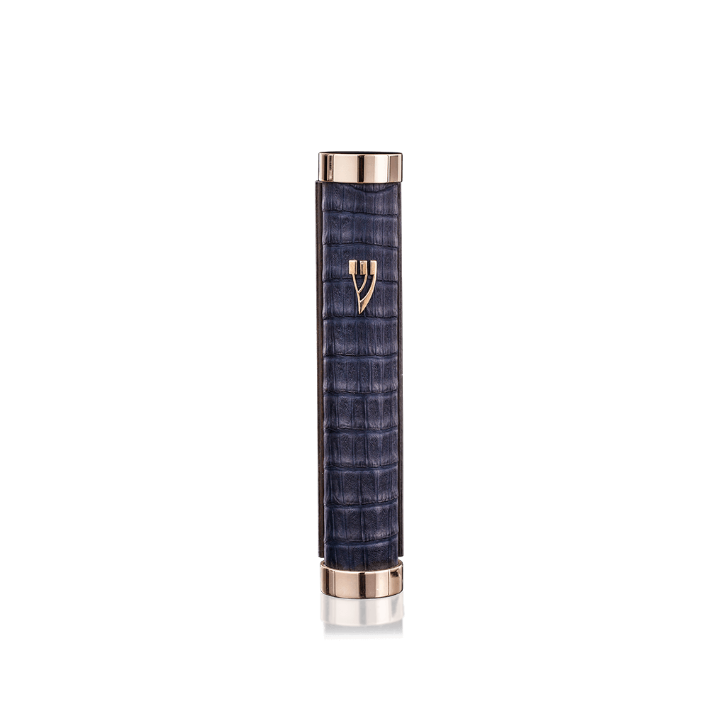 Mezuzah Tzfat Caiman Blue