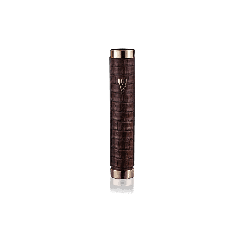 Mezuzah Tzfat Caiman Dark Brown