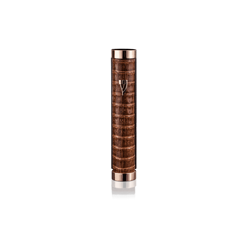 Mezuzah Tzfat Caiman Brown