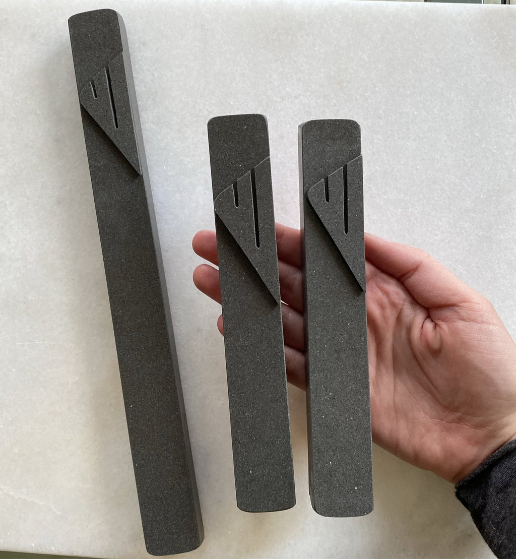 Charcoal Mezuzah Charcoal Shin