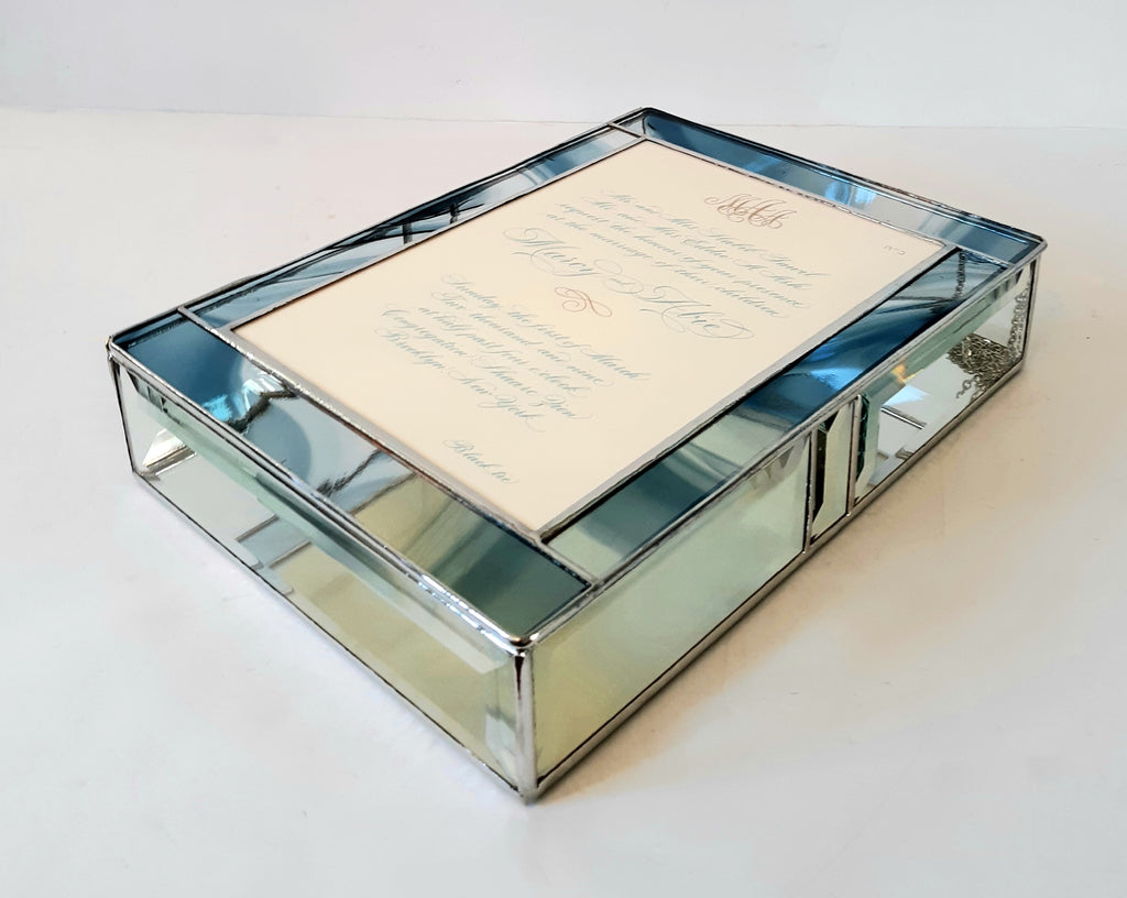 Stained glass invitation keepsake box