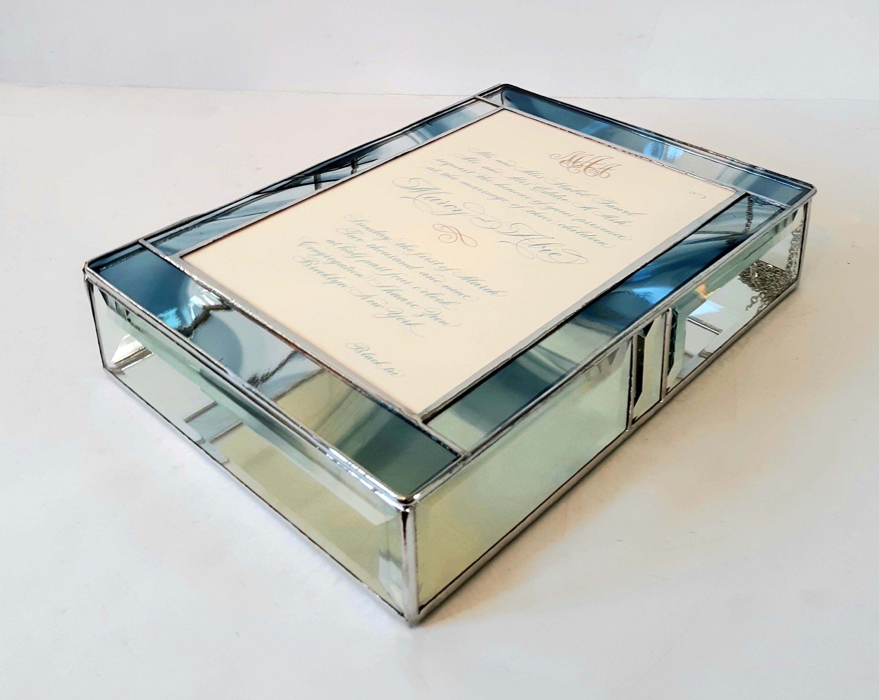 Stained glass invitation keepsake box