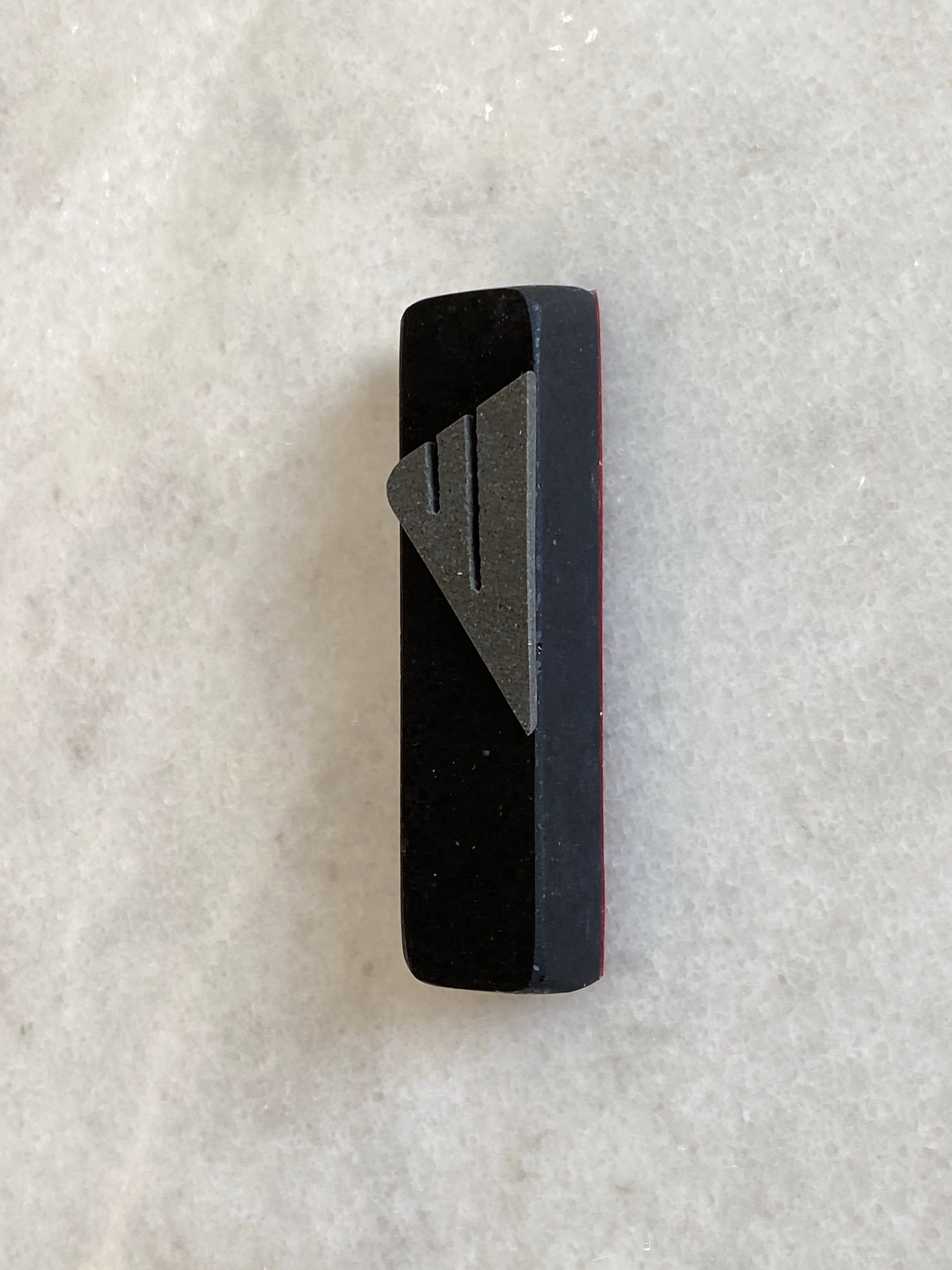 Jet Black Mezuzah Charcoal Shin
