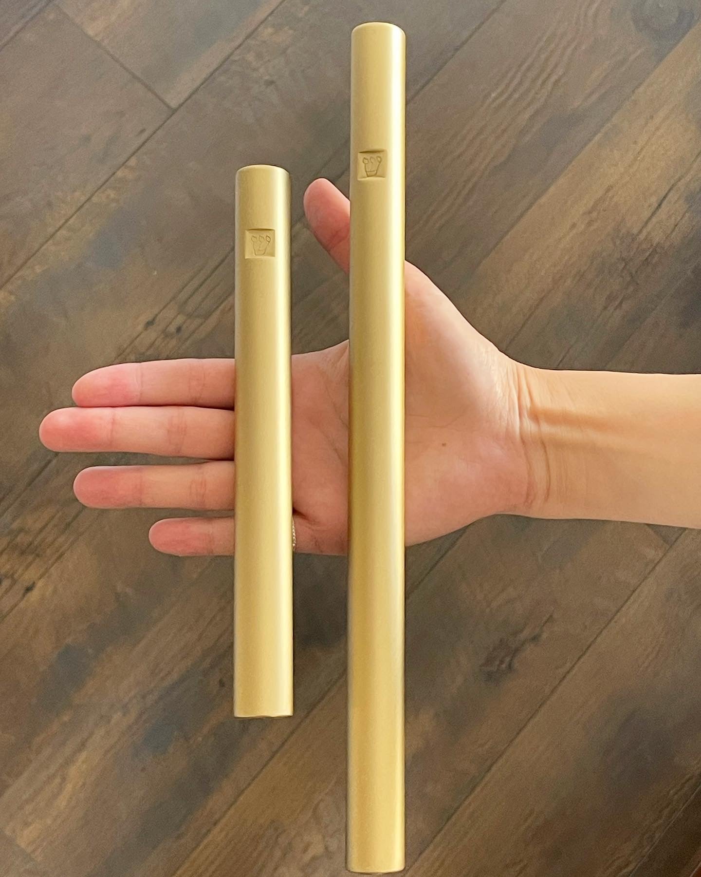 Tubular Mezuzah | Light Brass