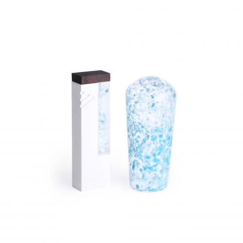 Modern Wedding Breaking Glass & Mezuzah Case Keepsake Kit- Light Grey Mezuzah
