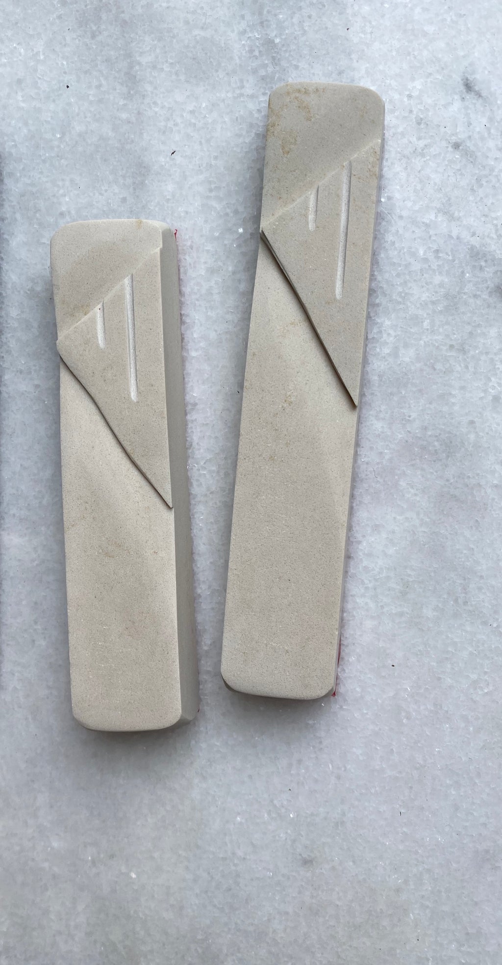 Beige Mezuzah | Whole Stone Carved