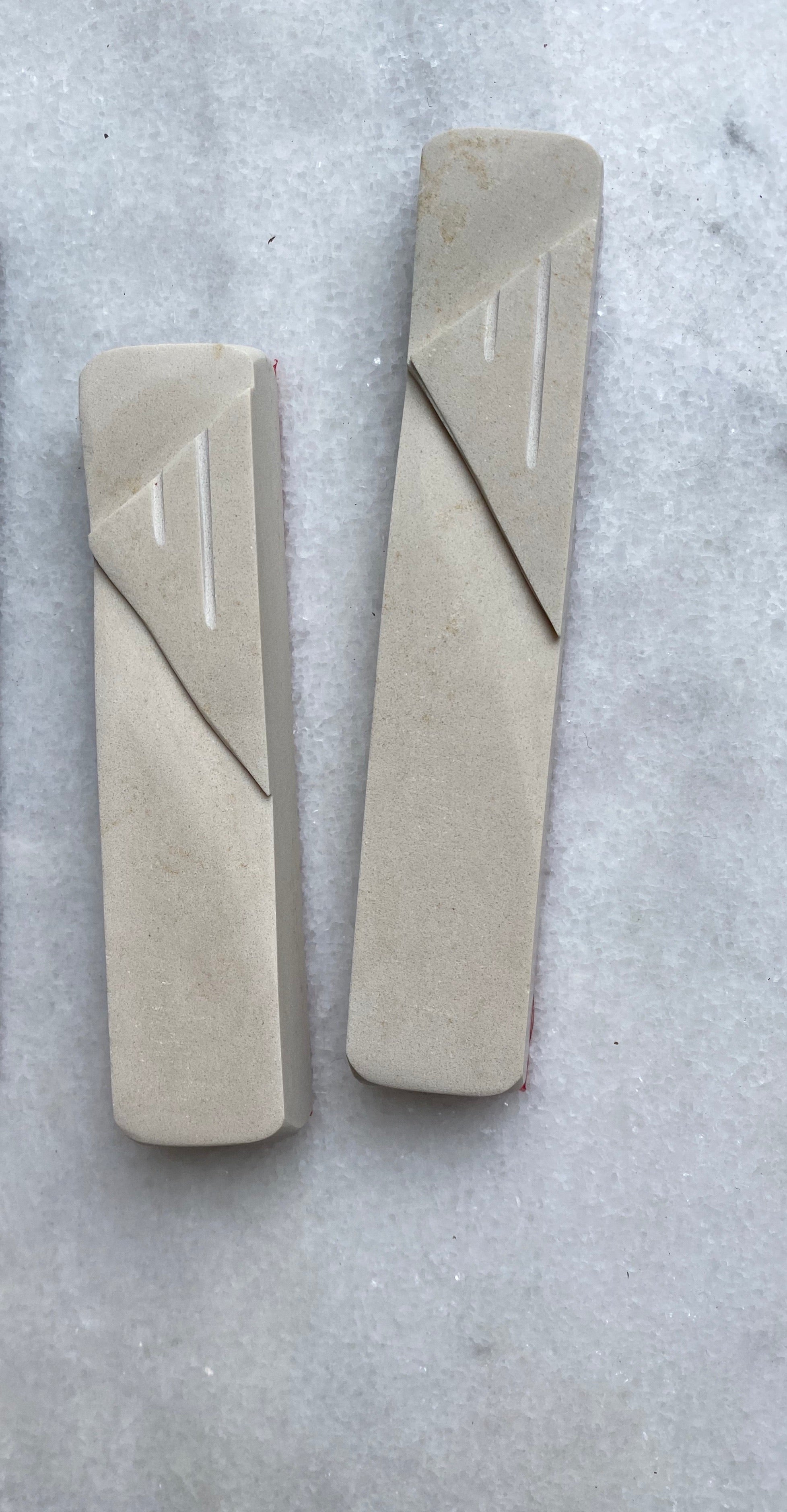 Beige Mezuzah | Whole Stone Carved